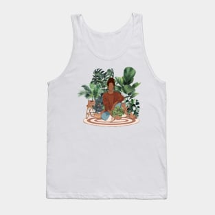 Girl with plants 4 Tank Top